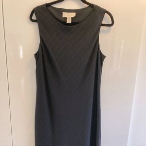Little black dress w/ thin sliver stripes size 14